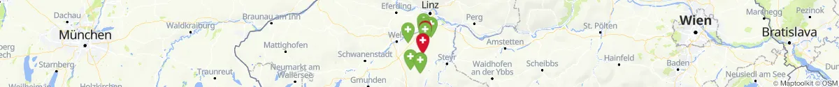 Kartenansicht für Apotheken-Notdienste in der Nähe von Neuhofen an der Krems (Linz  (Land), Oberösterreich)